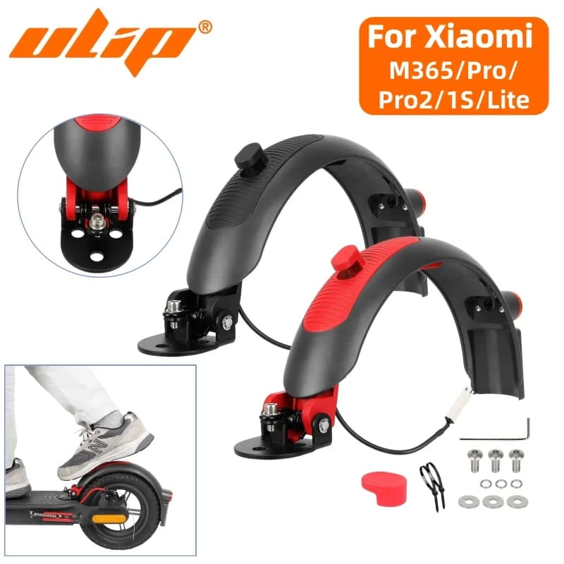 Kit Parafango Posteriore in Metallo Ulip per Monopattino Elettrico Xiaomi M365 Pro Pro2 1S Lite Mi 3, Accessori per Protezione Ruota e Parafango