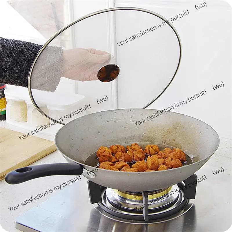 Splash screen kitchen oil cover, stainless steel frying pan cover drain cover filter