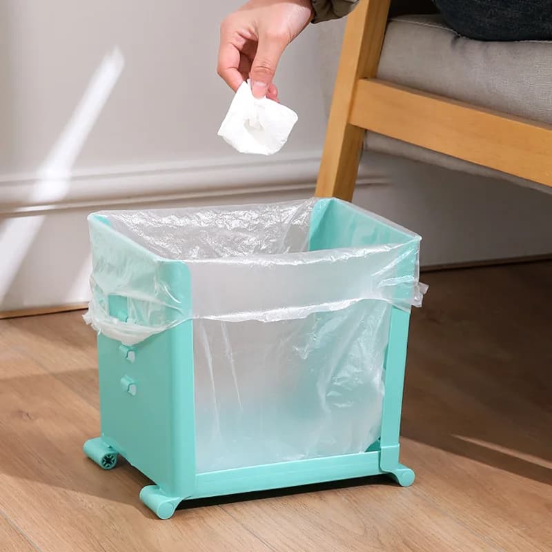 Supporto per sacchetto della spazzatura portatile Bidone della spazzatura pieghevole Bidone dei rifiuti espandibile per campeggio interno esterno RV Picnic Cucina Bagno di casa