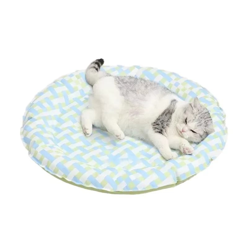Cobello Classic Solid Oxford Fabric Custom PVC Pet Cooling Gel Ice Pad Non-Toxic Self-Regulating Washable Dog Bed Summer Sleep