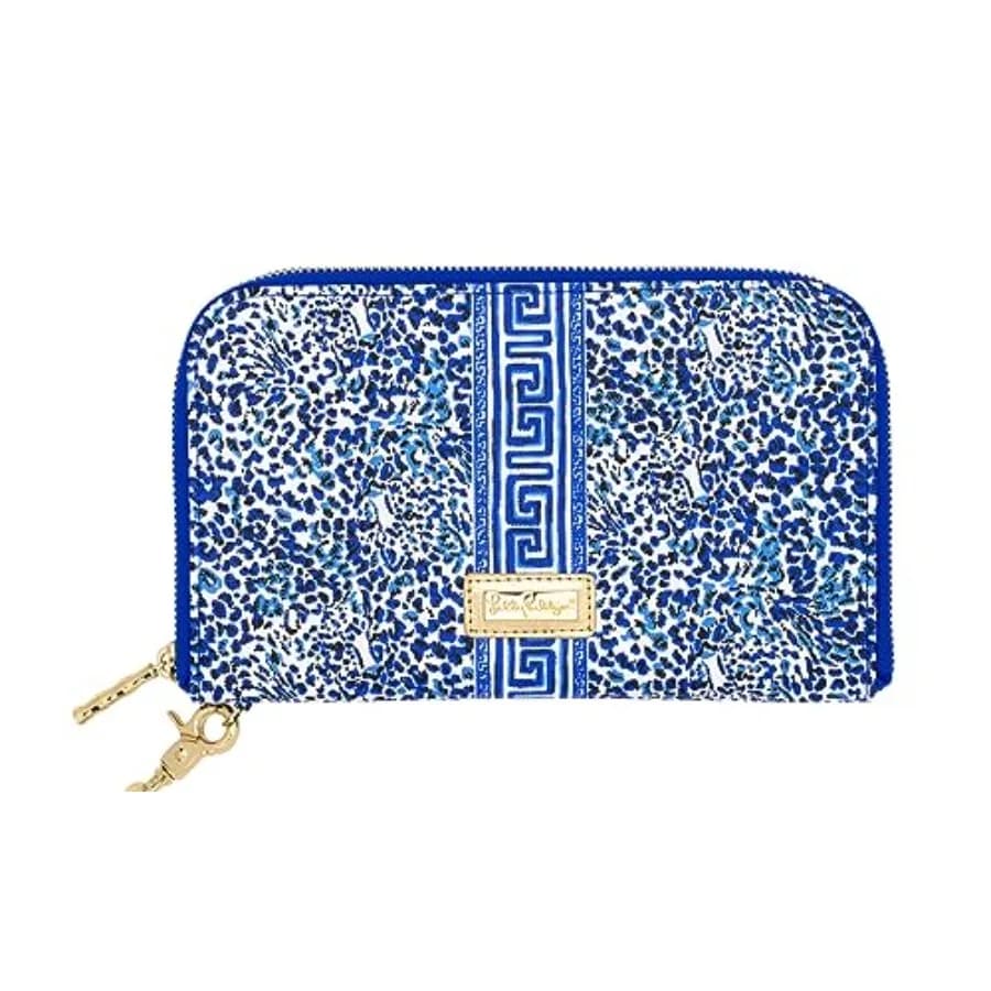 Portafoglio da Viaggio Porta Passaporto Blu in Pelle Vegana con Cinturino da Polso per Donne Organizzatore Documenti di Viaggio