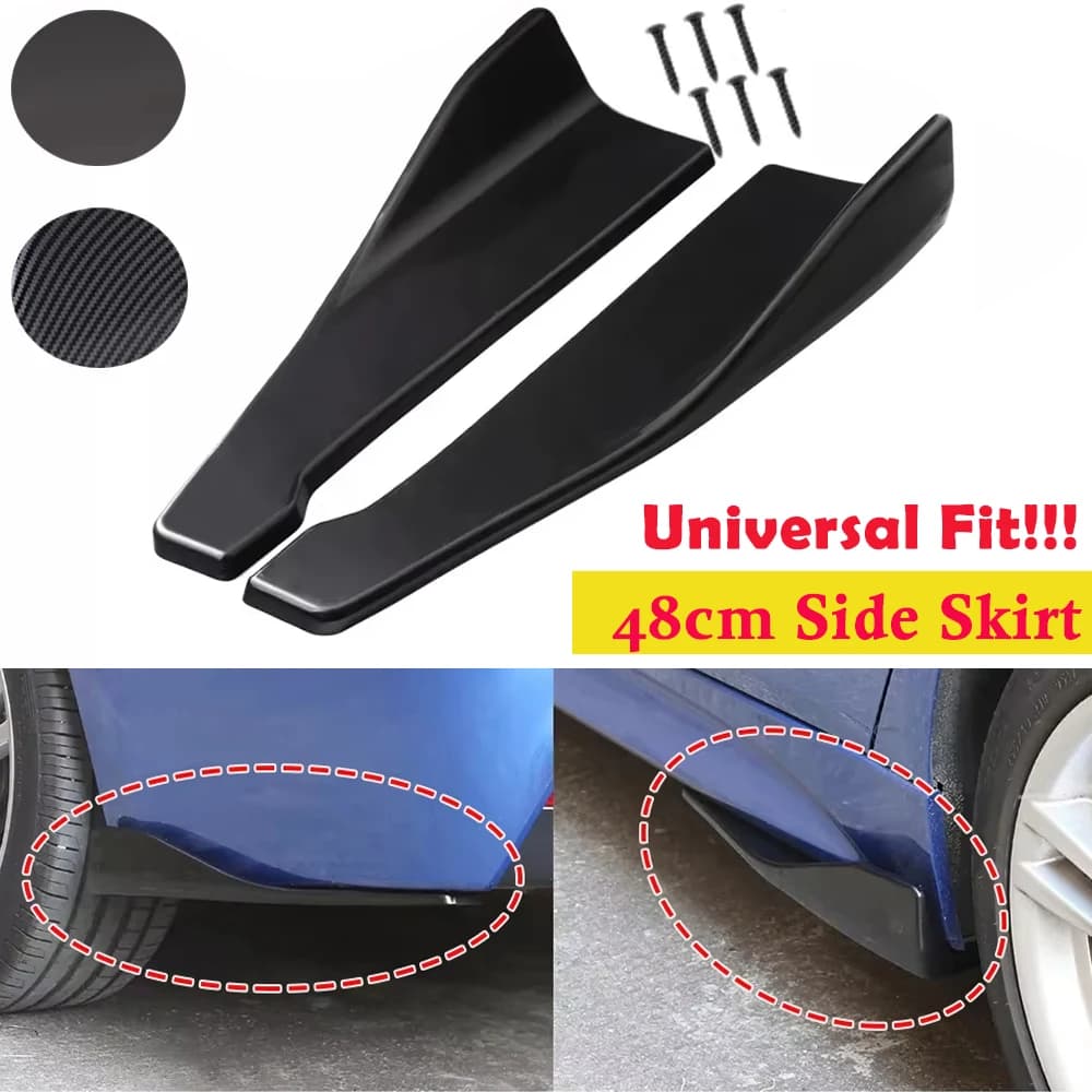 Spoiler Universale per Paraurti Posteriore, Protezioni Laterali 48cm per Tutte le Auto, Antigraffio