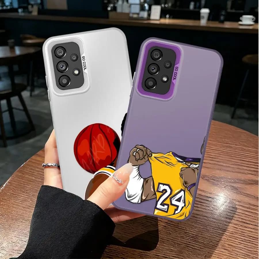 Case for Samsung Galaxy A10 A20 A03 A54 A51 A52 A50 A06 A07 A72 A56 A71 A04 A05 Back Phone Cover Basketball Graphic 23