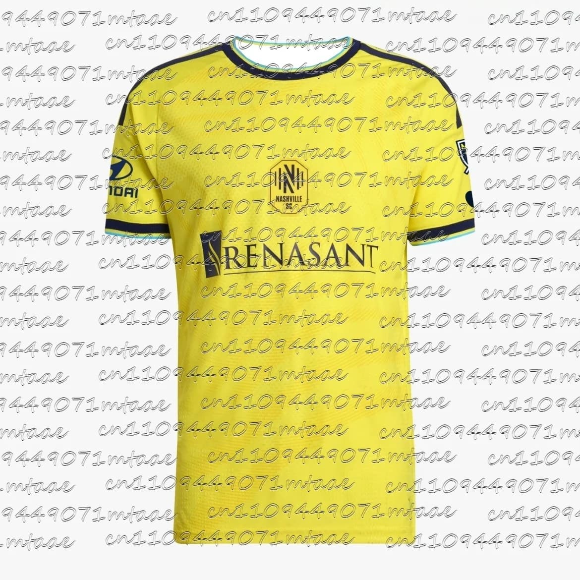 Maglia da Calcio Nashville SC 2025/26 Home Uomo Versione Fan Giallo Blu Navy Traspirante Kit Calcio MLS