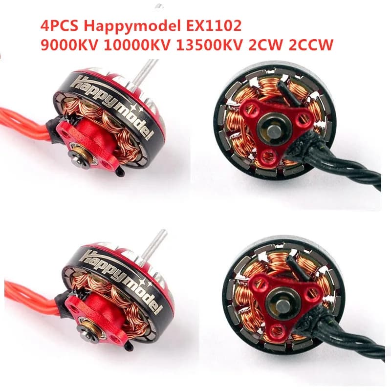 1/2/4 Pz/lotto Happymodel EX1102 9000KV 10000KV 13500KV 2-3S Motore Brushless Originale per Mobula7 HD RC Drone Pezzo di Ricambio FAI DA TE Accs