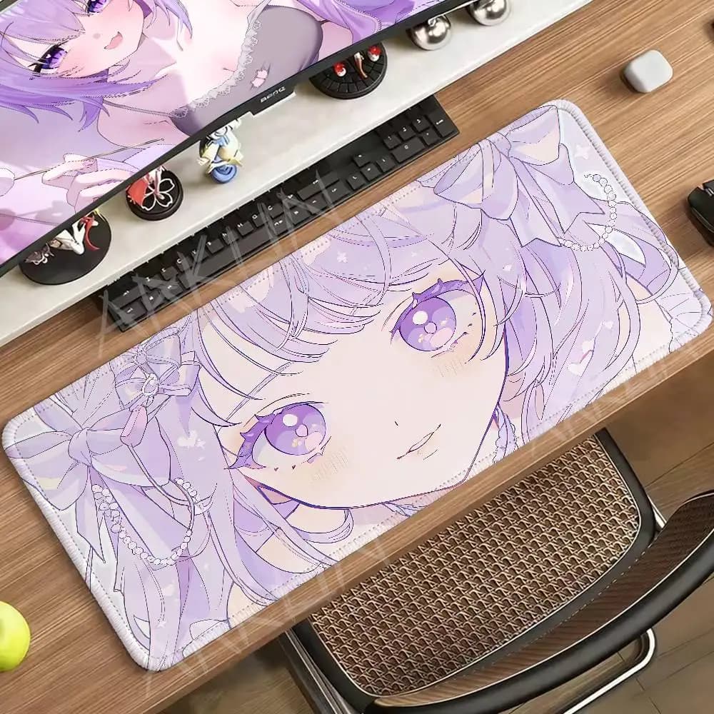 Tappetino Mouse XXL Rosa con Cartoni Animati, Morbido e Carino per Ragazze, Tappetino per Tastiera e Laptop, Tappetino da Scrivania HD per Computer