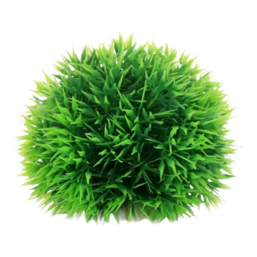 PE Aquarium Decor Artificial Plants for Fish Tank and Turtle Habitat Landscaping with Natural Moss Ball Design