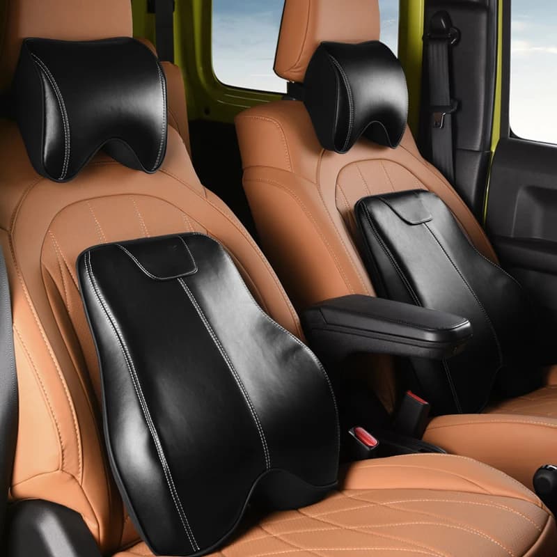 Cuscino per la vita dell'auto Cuscino per il collo Cuscino per aereo Cuscino da viaggio Cuscino per poggiatesta per Jimny Jb64 Jb74 Accessori per auto Memory Cotton