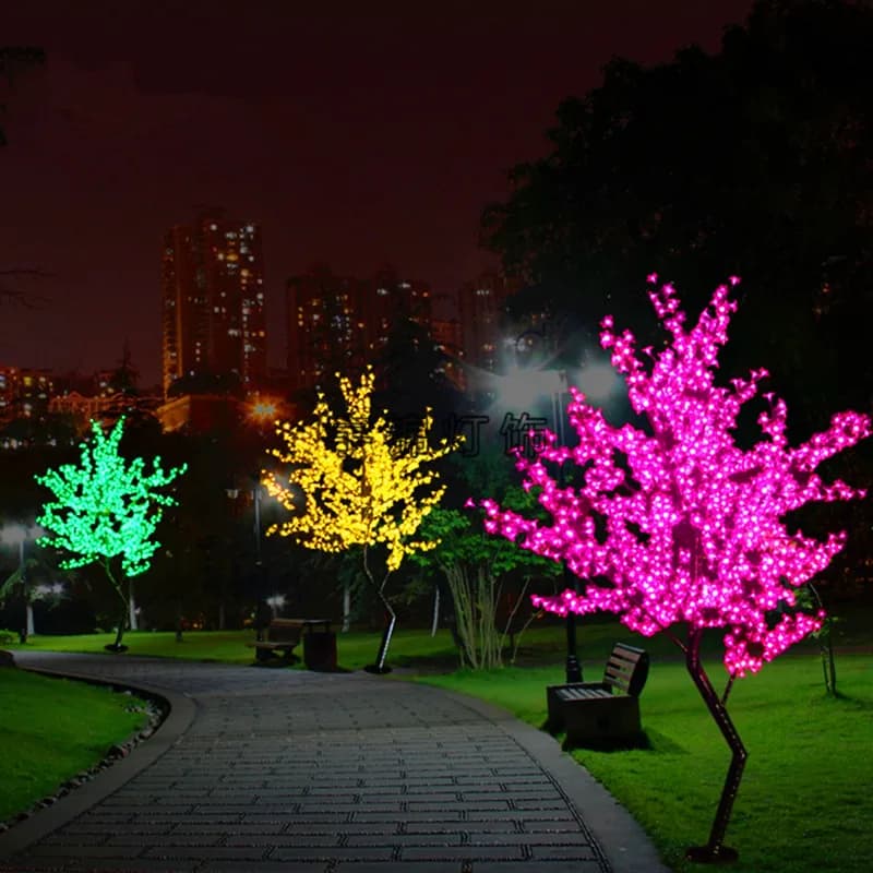 Luce notturna impermeabile a LED artificiale con ciliegio 1,5 M-3 M Luce per decorazione del giardino di nozze di Natale di Capodanno