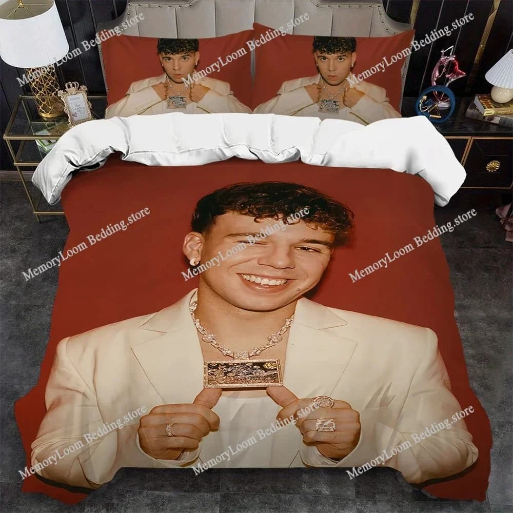 Hot Singer Q-Quevedo Buenas Noches Duvet Cover Set Bedding Soft Laundry Cotton Bed Four Seasons Student Dormitory Home Textile96