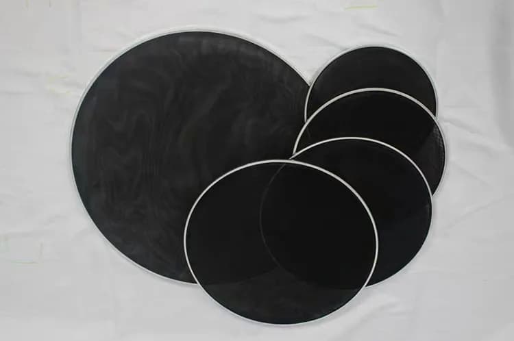 Set di batteria a doppio strato Mute Mesh Skin Sostituzione della pelle del tamburo Mute Pad