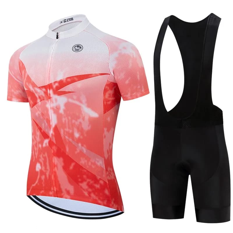 2026 New Cycling Jersey Set Summer Short Sleeve Bicycle Clothing Men MTB Maillot Ciclismo Bike Sportswear Racing Bib Shorts Set