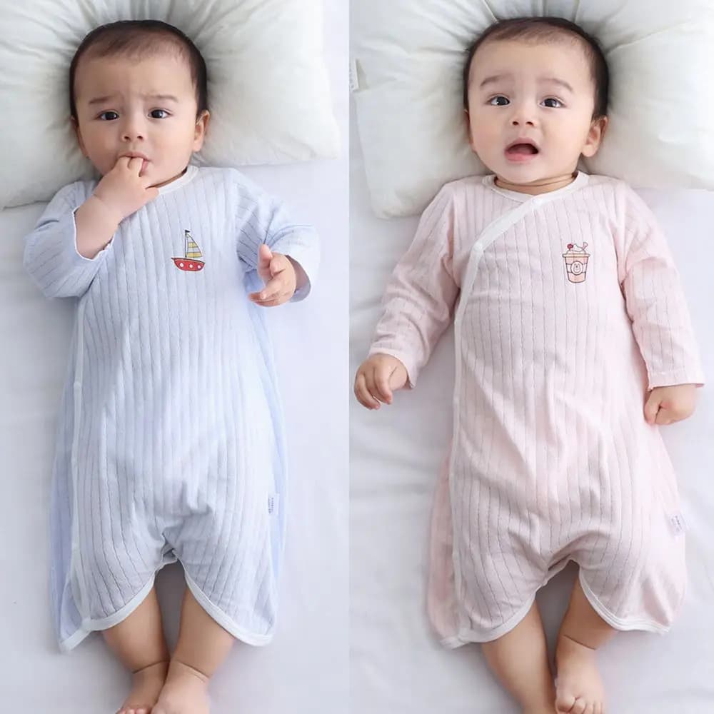 ZOETOPKID Baby Romper Cute Print Long Sleeve Jumpsuit for Infant Boy Girl One-Piece Bodysuit Pajamas Cotton Toddler Clothing