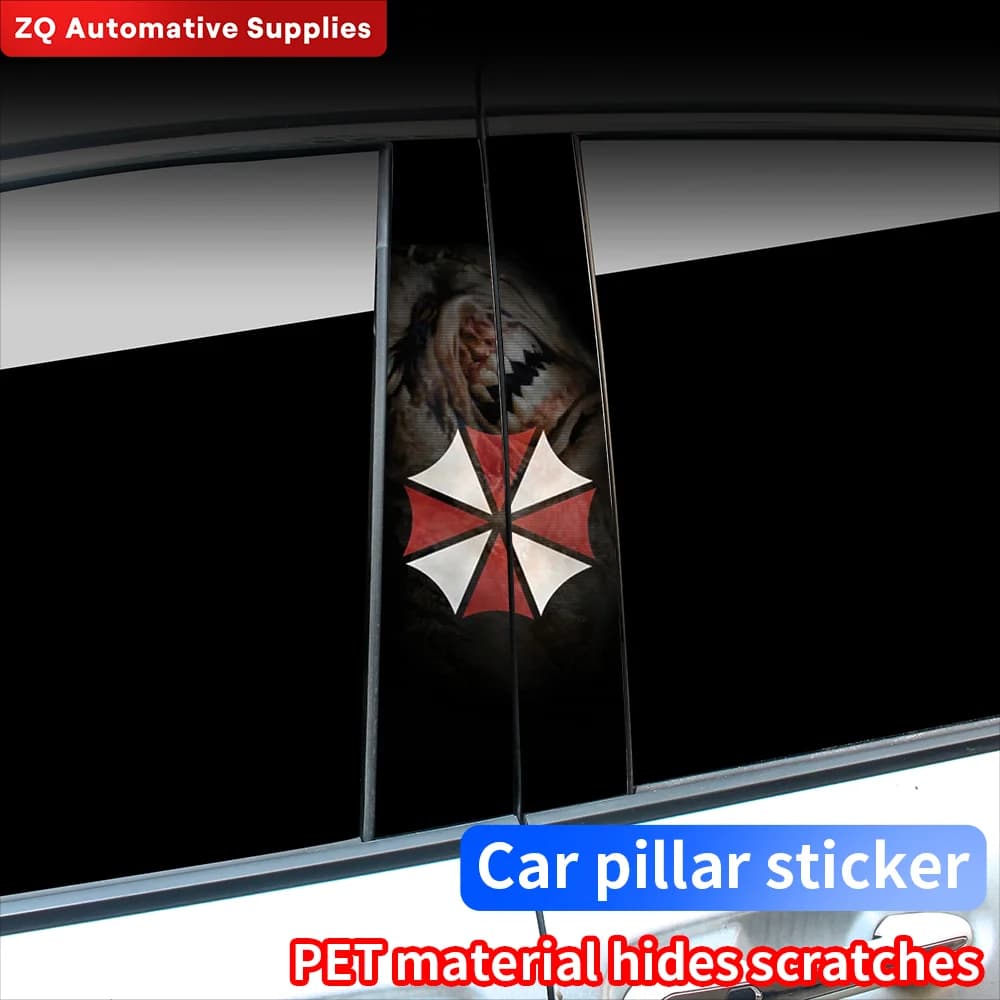 Resident Evil ombrello decalcomanie adesivi per Auto impermeabile Auto B pilastro decorazione divertente copertura graffi protezione solare accessori per Auto