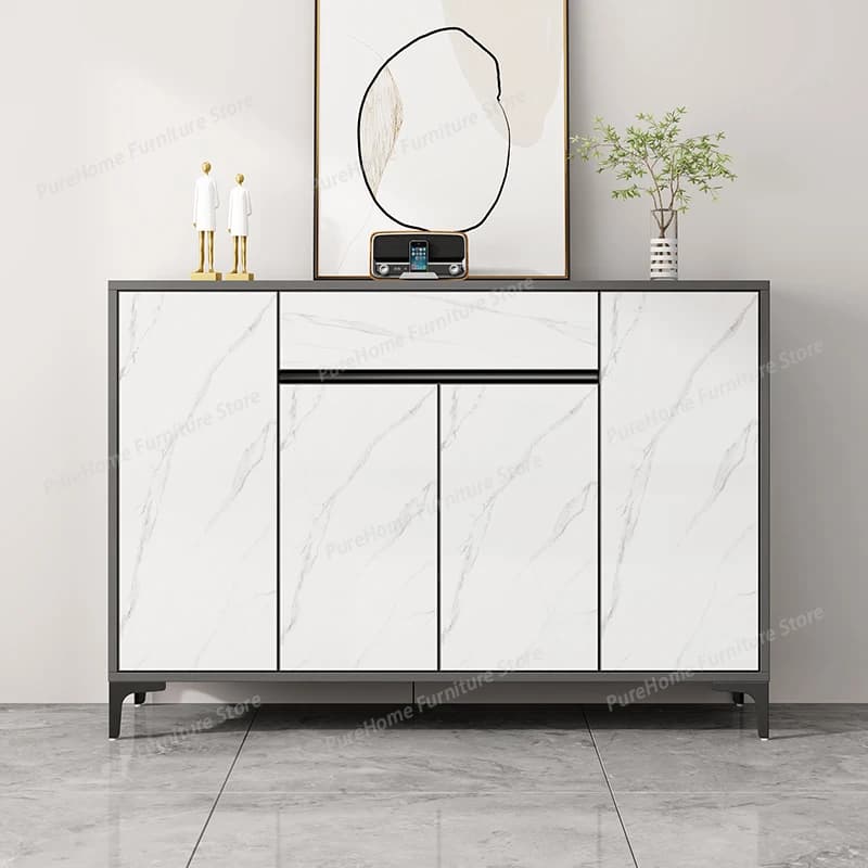 Mobiletto Portascarpe di Design, Organizzatore di Lusso per Soggiorno, Espositore per Scarpe e Ciabatte, Scaffale per Calzature