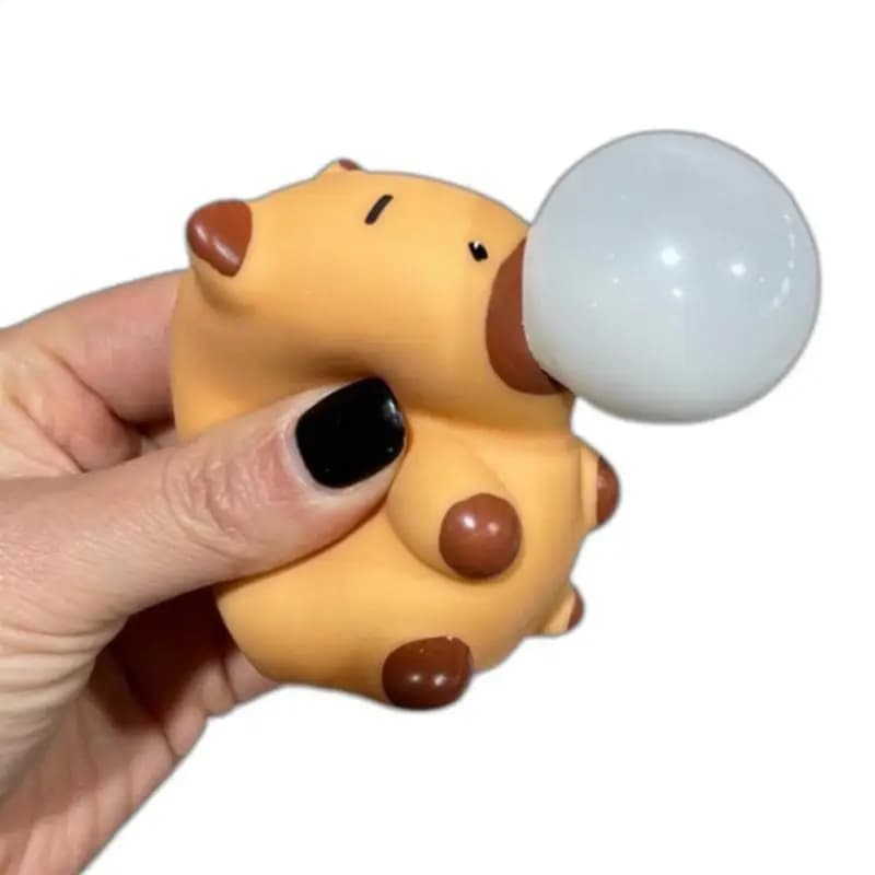 PVC Carino Capibara Pizzico Giocattolo Che Soffia La Bolla Divertente Relax Palla Sensoriale Agitarsi Giocattoli Piccola Palla Da Spremere Giocattoli Per I Bambini Ragazzi Aldult