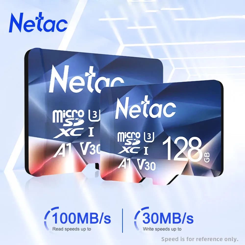 Scheda SD Netac Scheda video da 32 GB 64 GB Micro SD 128 GB 256 GB 512 GB A1 V30 U3 C10 Scheda di memoria flash per fotocamera 4K