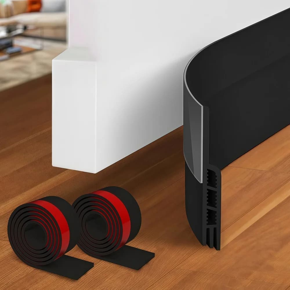 1 Pezzo Guarnizione Sottoporta da 1m/39.37 pollici per Porte Esterne e Interne, Isolamento da Polvere e Rumore