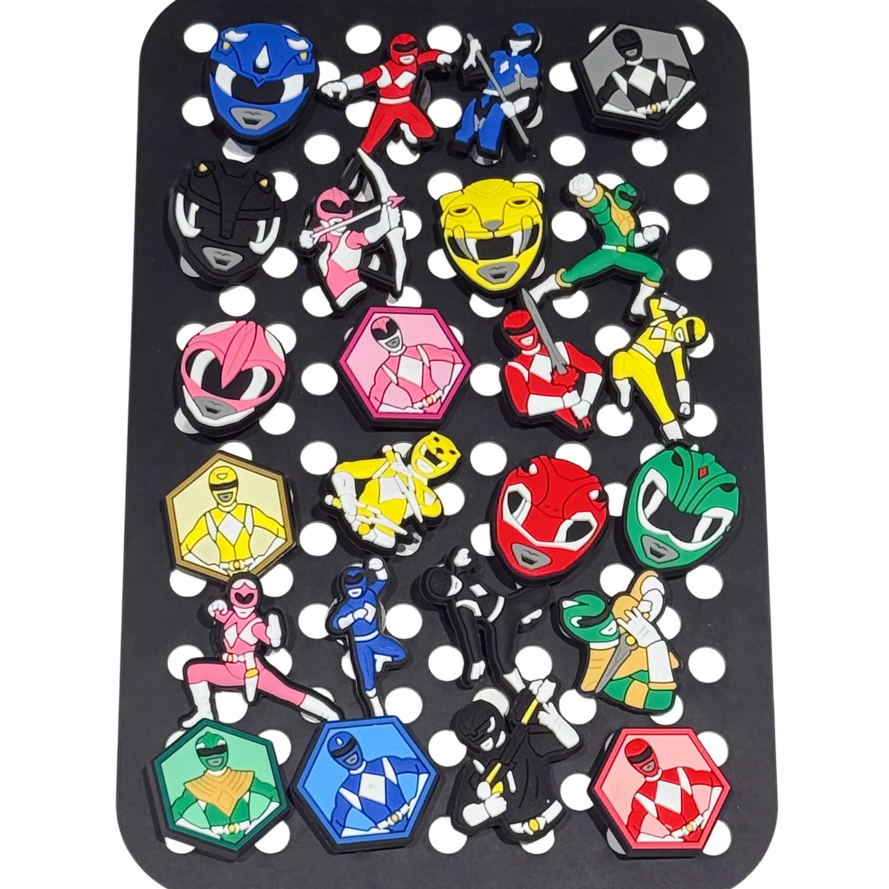 24-100Pcs Wholesale Cool Cartoon Characters PVC Shoe Charms Helmet Slipper Decorations Fit Boys Birthday Presents