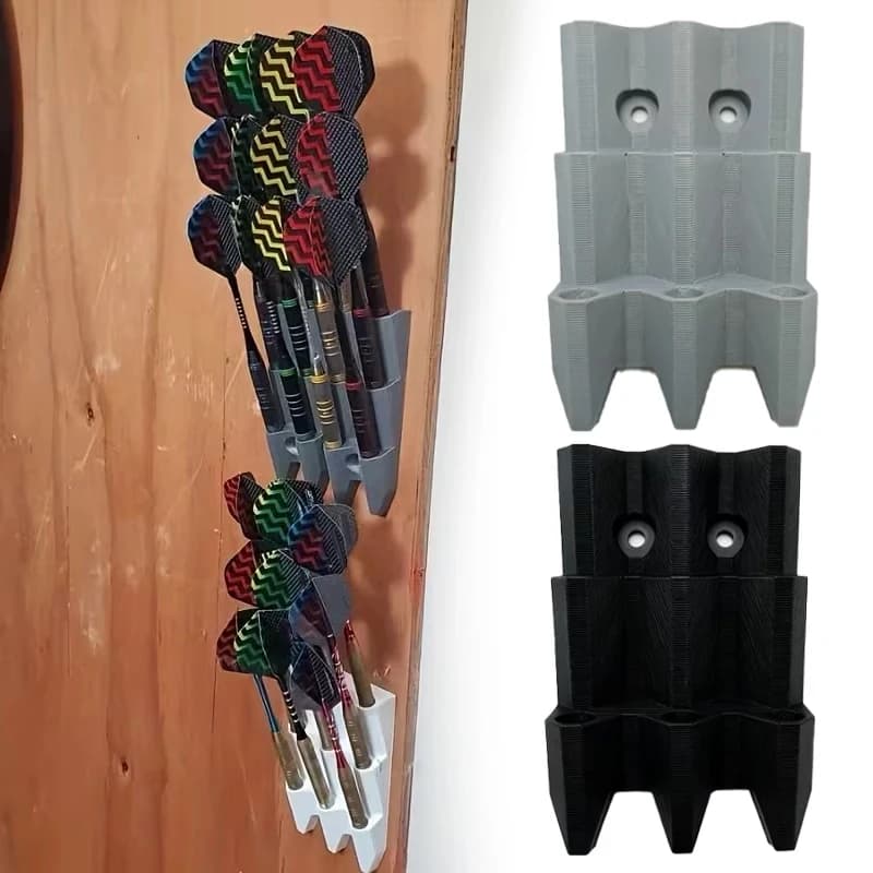 Wall-Mounted Dart Display Rack Holds, Wall Mount Holds 9 Darts, Sturdy Polypropylene For Home Game Room, Gift For Players