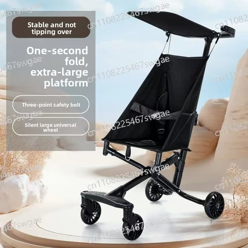 Passeggino Ultra Leggero Pieghevole per Bambini, Carrozzina Compatta e Portatile per Bambini Piccoli