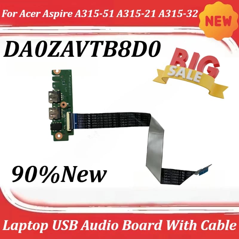 Scheda audio USB per laptop nuova al 90% con cavo per Acer Aspire A315-51 A315-21 A315-32 DA0ZAVTB8D0