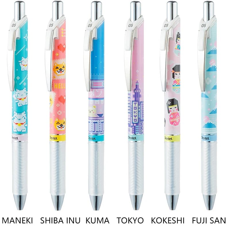 3 pz/lotto LifeMaster Pentel EnerGel Needle Point Gel Ink Pen Tokyo Mosaic Limited 0.5mm Black Smooth Writing Supplies