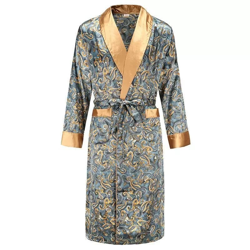Luxury men's silky Kimono Robe Large Dresses for Women's Dragon Home Print Showcase Men's Nightwear loose Pjs