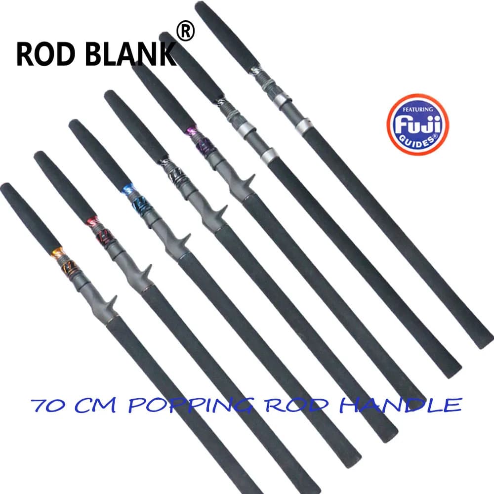 Canna vuota 1 Set 70CM Spin Cast Popping Canna da pesca Maniglia EVA Grip Fuji Reel Seat Popping Rod Costruzione di accessori di riparazione