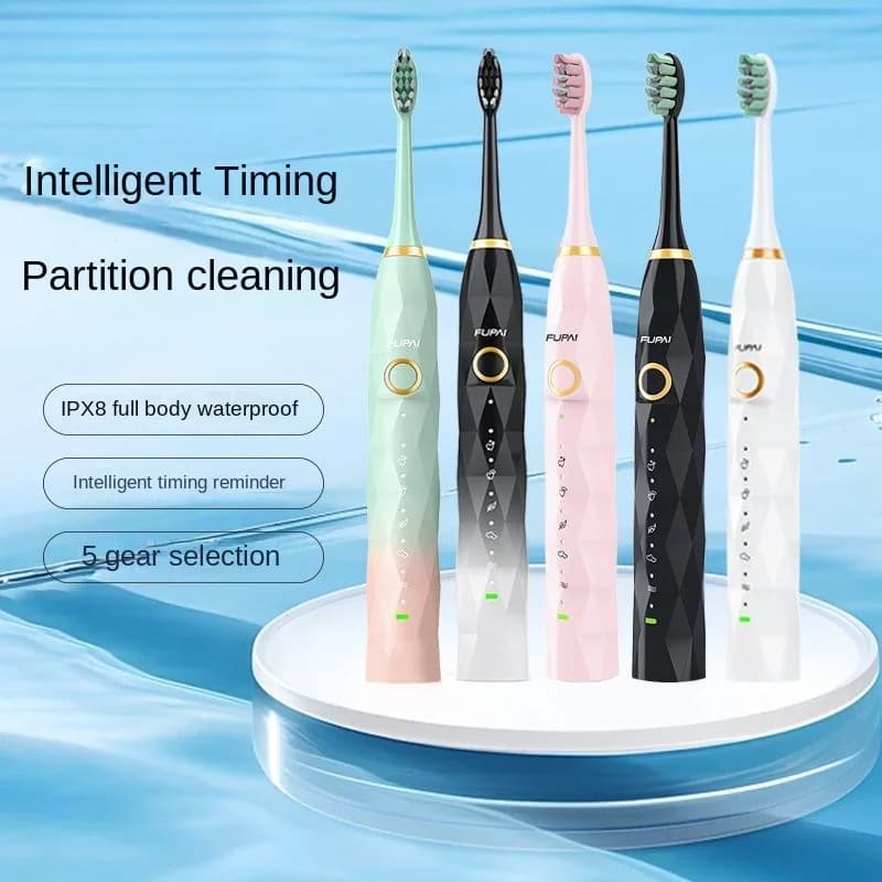Waterproof Sonic Electric Toothbrush with USB Charging Function, Technology with Soft Seed Head and King