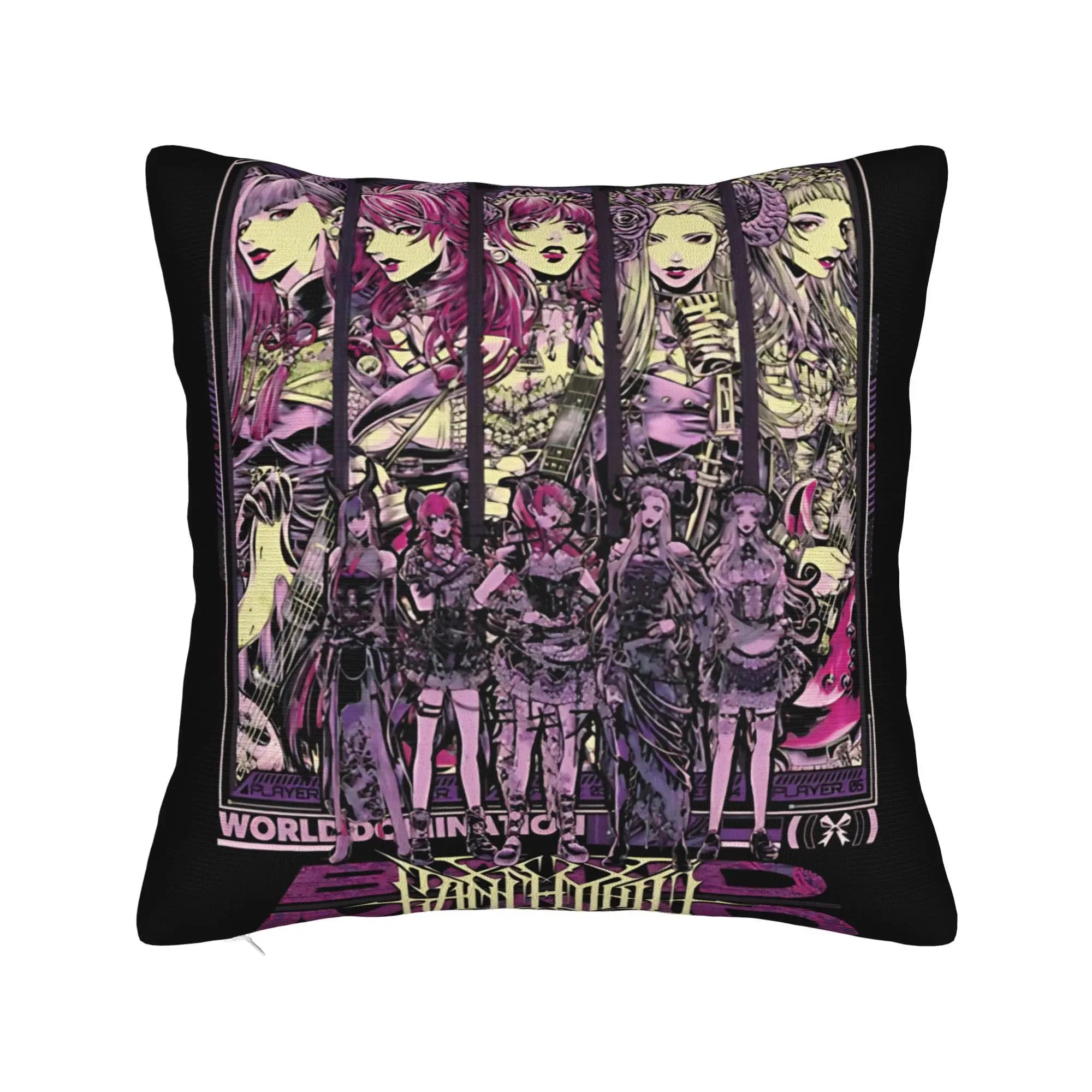 Band-Maiko Band Maid Rock Music Square Pillowcases Polyester Home Cushion Cover Cute Home Decoration Throw Pillow Case 40*40