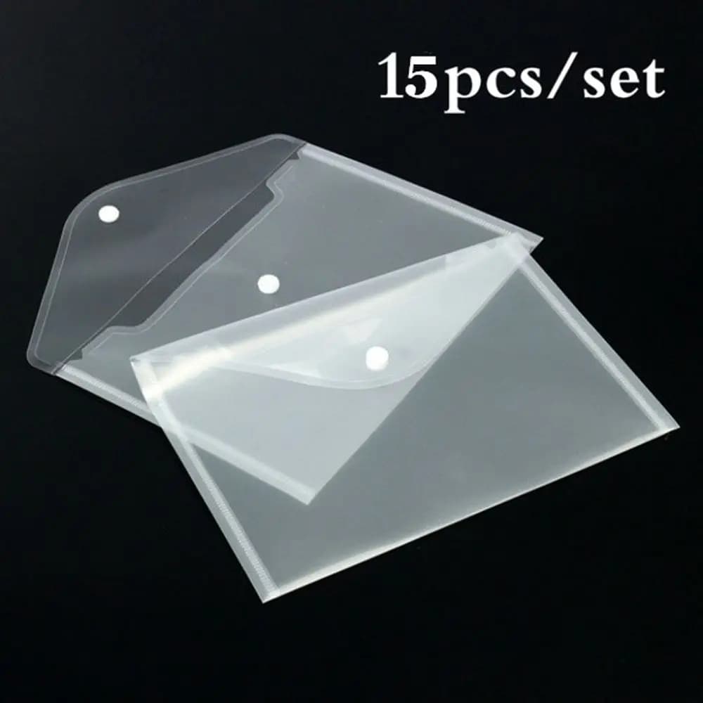 Busta Materiale scolastico Cartelle Borse per documenti A5/A4 Portadocumenti in plastica Borsa per documenti A5/A4 Trasparente