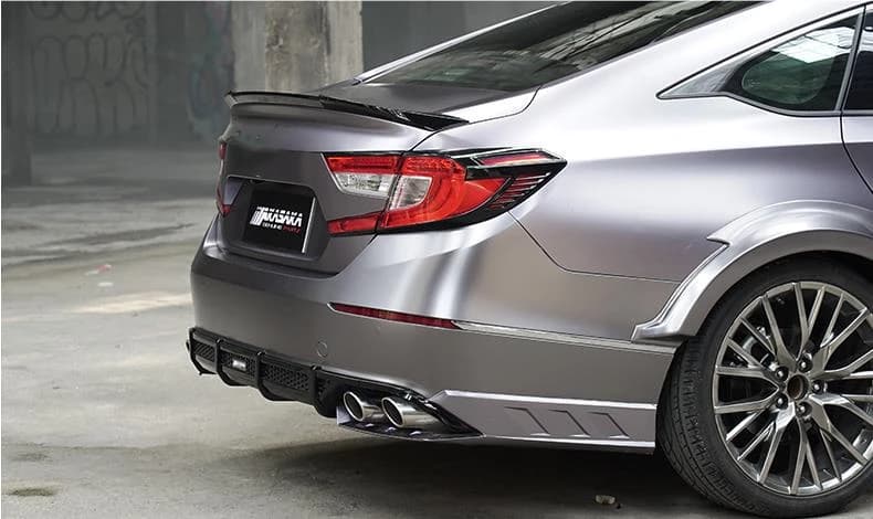 AKASAKA Diffusore Posteriore Paraurti, Terminale di Scarico, Spoiler, Splitter e Copertura Laterale per Honda Accord 2018-2021 10a Generazione