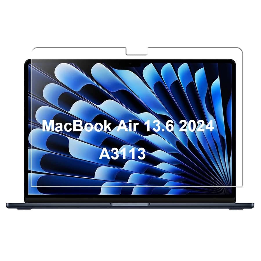 Per MacBook Air 13.6 pollici M4 A3240 2025 Protezione dello schermo in vetro temperato M3 2024 A3113 Tablet Anti Scratch HD Pellicola protettiva