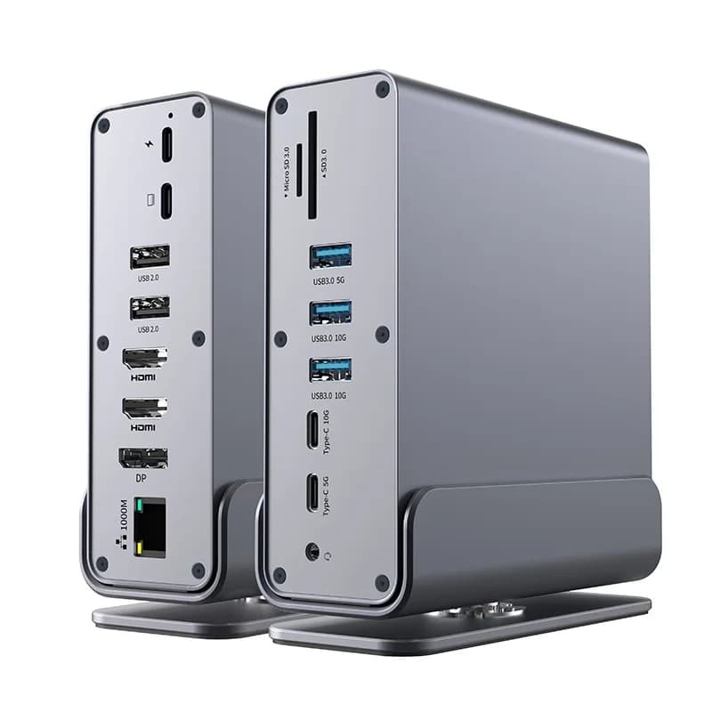 15 in 1 USB-C Docking Station PD 100W caricabatterie a ricarica rapida/Host PC/Hub USB 2.0/3.0/HDMI 4 k60hz/PD 4K/60HZ/RJ45 rete Gigabit