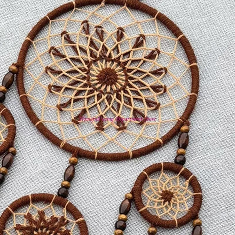 Handmade Pampas Grass Beads Dreamcatchers Wall Hanging Ornament for Home Wall Decoration for Bedroom and Balconies