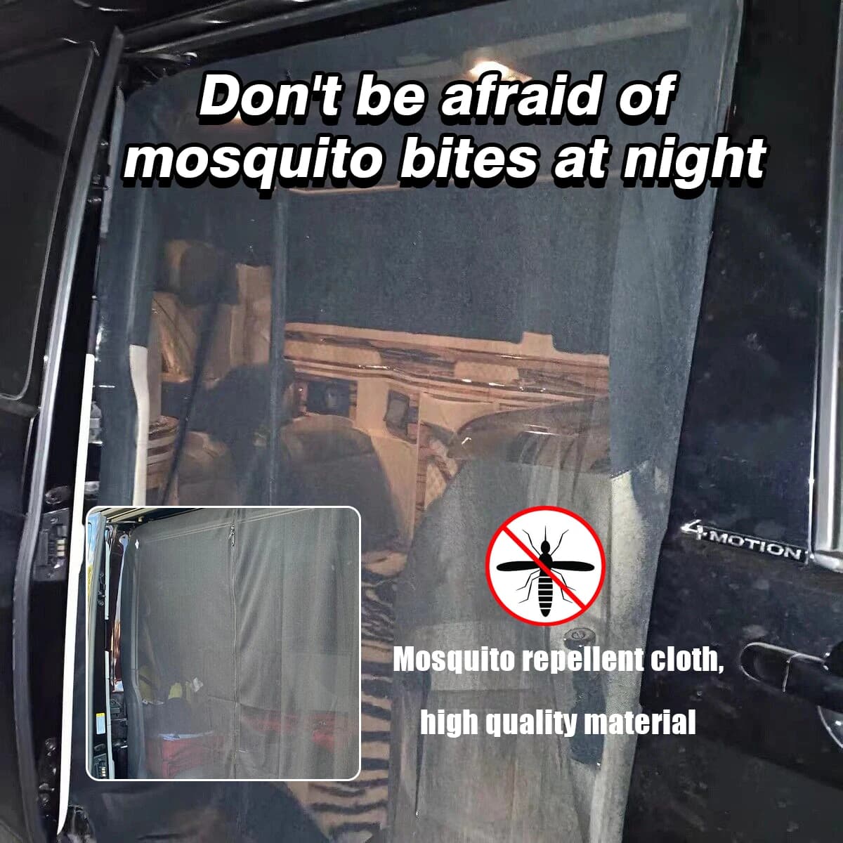 Car Door Curtain Magnetic Mosquito Net For Vw T5 T6 Sliding Ventilate Fly Screen Proof Curtain Ultra Fine Anti-Mosquito Mesh