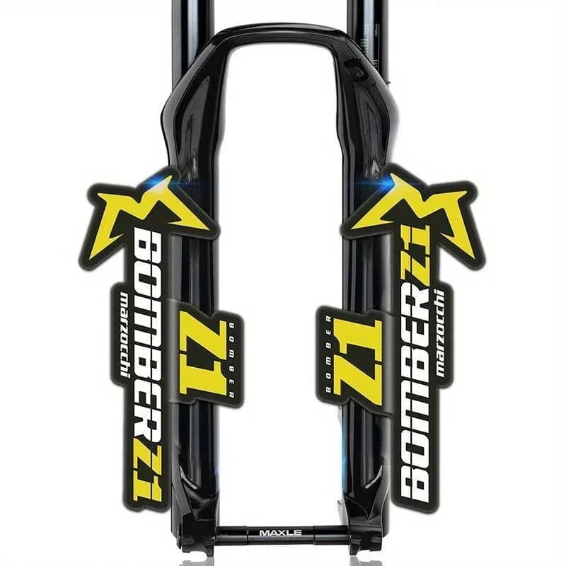 Adesivo piatto 2D per casco da moto, 2 pezzi, adesivo per moto, adesivo per forcella anteriore Marzocchi BOMBER, adesivo fai da te per bicicletta mountain bike