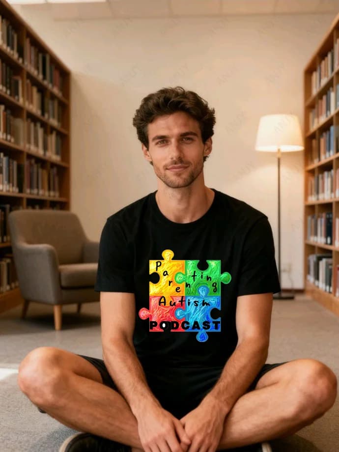 Colorful Puzzle Autism Themed T-shirt Made of Pure Cotton, Comfortable Short Sleeved, Caring for Autism Top