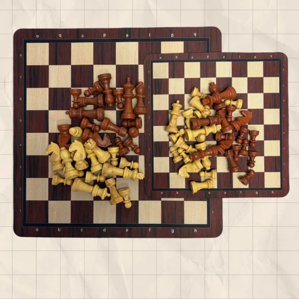 35CM/24CM Chess Sets, Imitation Solid Wood Pieces IN: A Chessboard + 32 Chess Pieces for Family Gatherings and Party Game Night