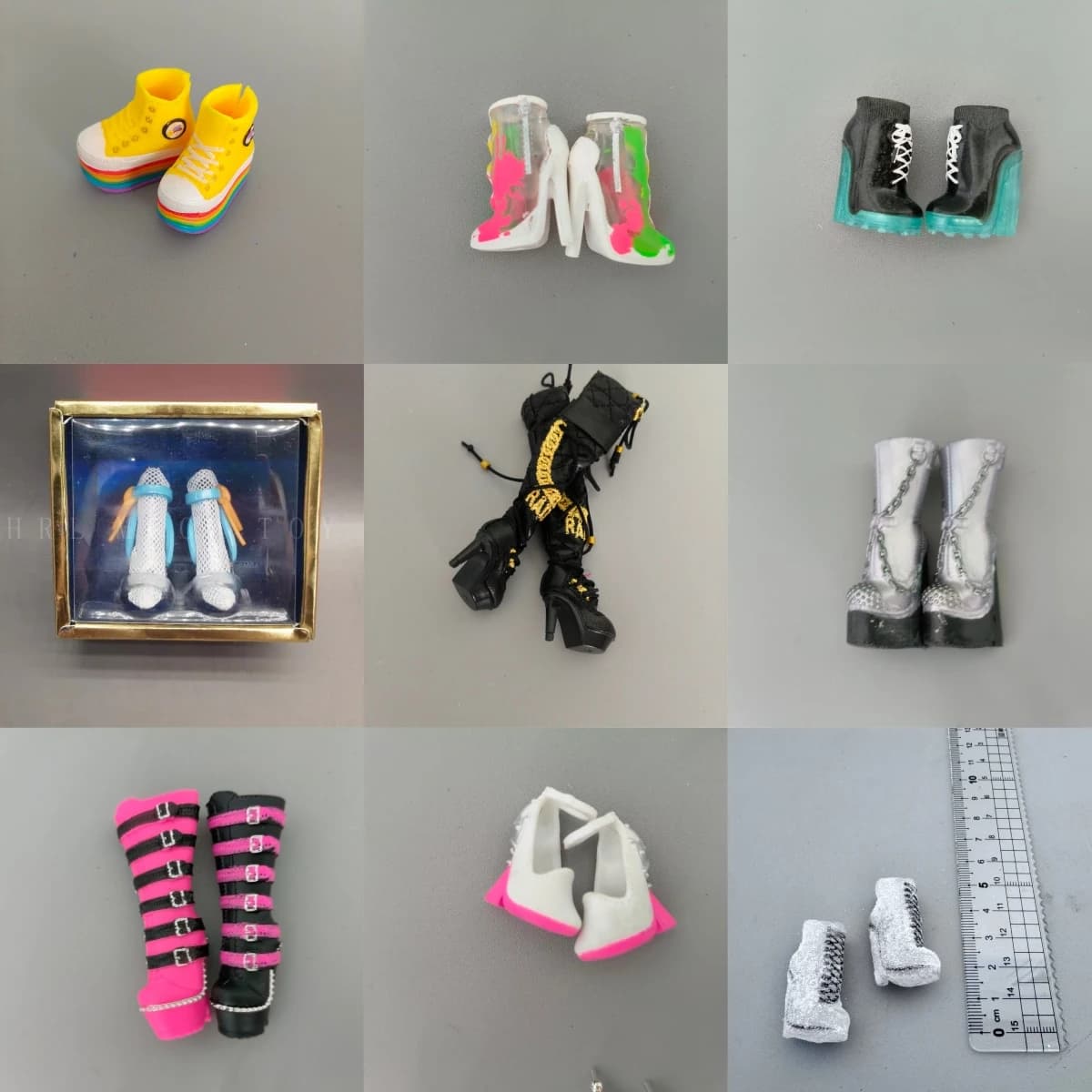 kinds of sneakers high-heeled shoes boots doll plastic shoes for Rainbow High doll fashion cool doll