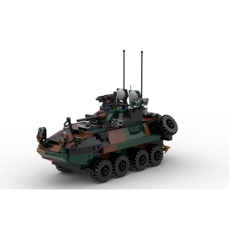 1:35 Wheeled Armored Transport Blocks, Military Infantry Vehicle Model, Chinese DIY Bricks for Collection Gifts