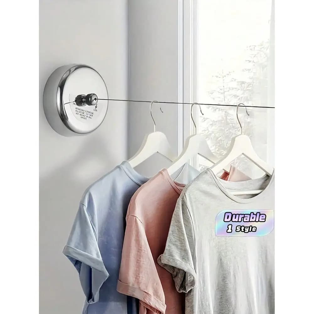 Stainless Steel Retractable Clothesline, Invisible Clothes Line For Indoor Outdoor Drying And Hanging Dress Pants Shoes Jeans B