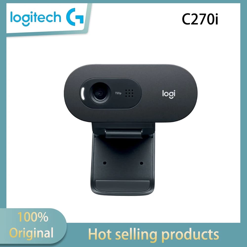 Telecamera HD Logitech C270i USB per Laptop e Desktop, per Videochiamate, Conferenze, Casa, Corsi Online, con Microfono e Riduzione del Rumore