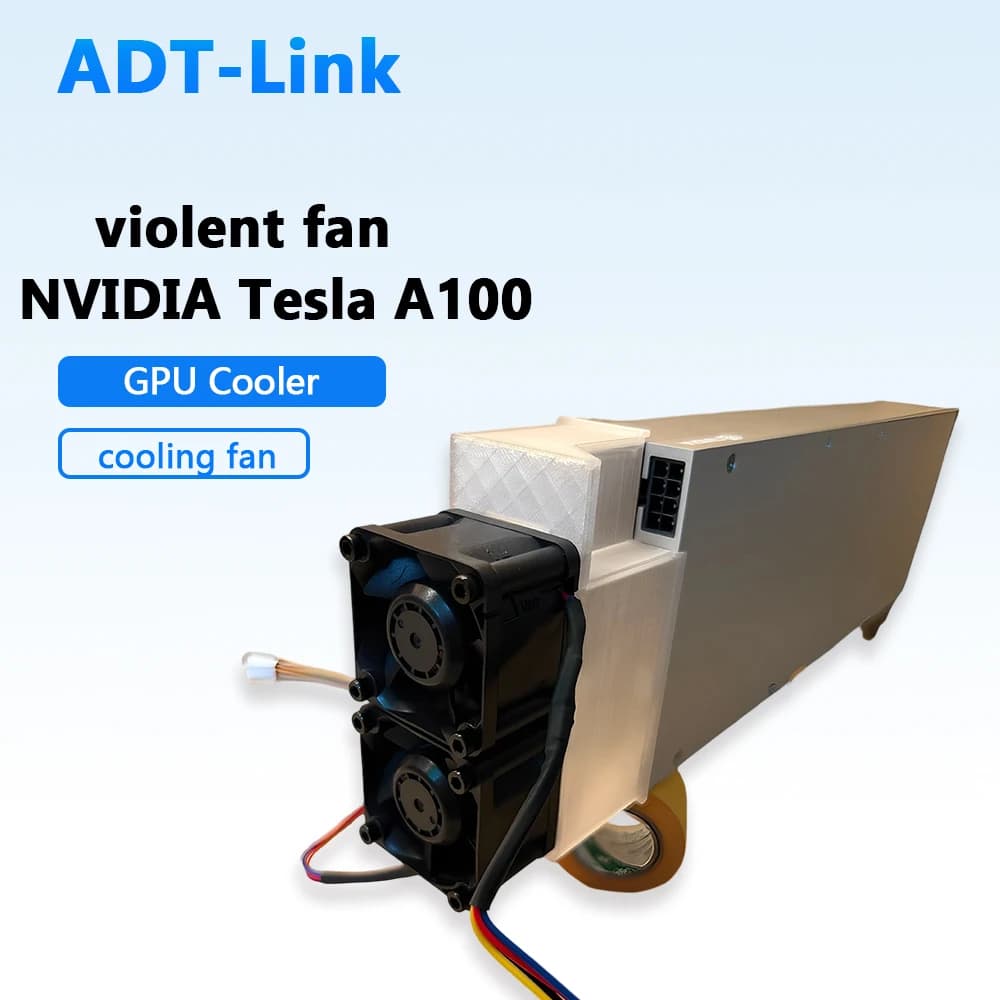Doppia ventola violenta radiatore di raffreddamento ultra corto per NVIDIA Tesla A100 170HX H800 L40 A40 A30 GPU scheda grafica potenza di calcolo