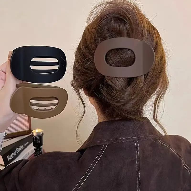 Fermaglio per capelli alla moda con becco d'anatra per accessori per capelli da donna Coreano elegante autunno inverno forcina grande squalo tinta unita opaca