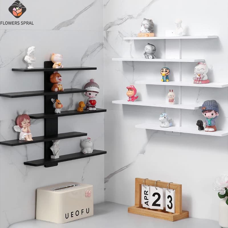 5-Layer Wall Mounted Small Statue Display Rack, Used To Showcase Statues, Building Blocks, And Collectibles