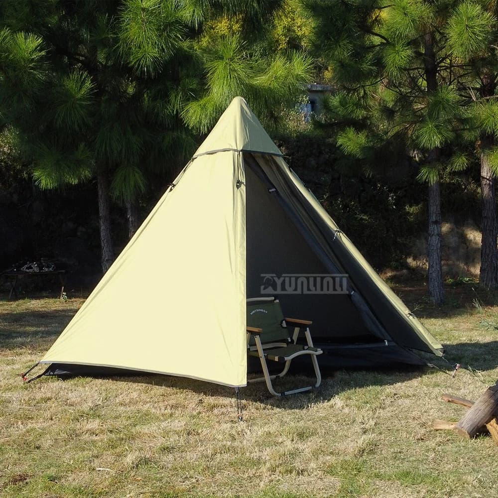 Portable Waterproof Sunproof Mountaineering Travel Tent,Camping Ultralight Pyramid Tent,Tent Outdoor: Single Person Hiking Tent