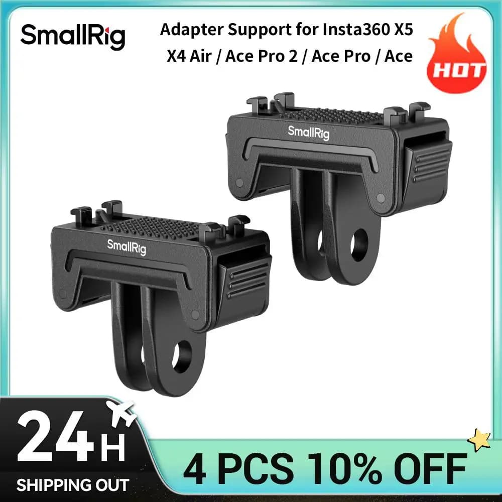 Adattatore di montaggio a sgancio rapido SmallRig per Insta360 X5 / X4 Air / Ace Pro 2 / Ace Pro / Ace con attacco a 2 punte per treppiedi