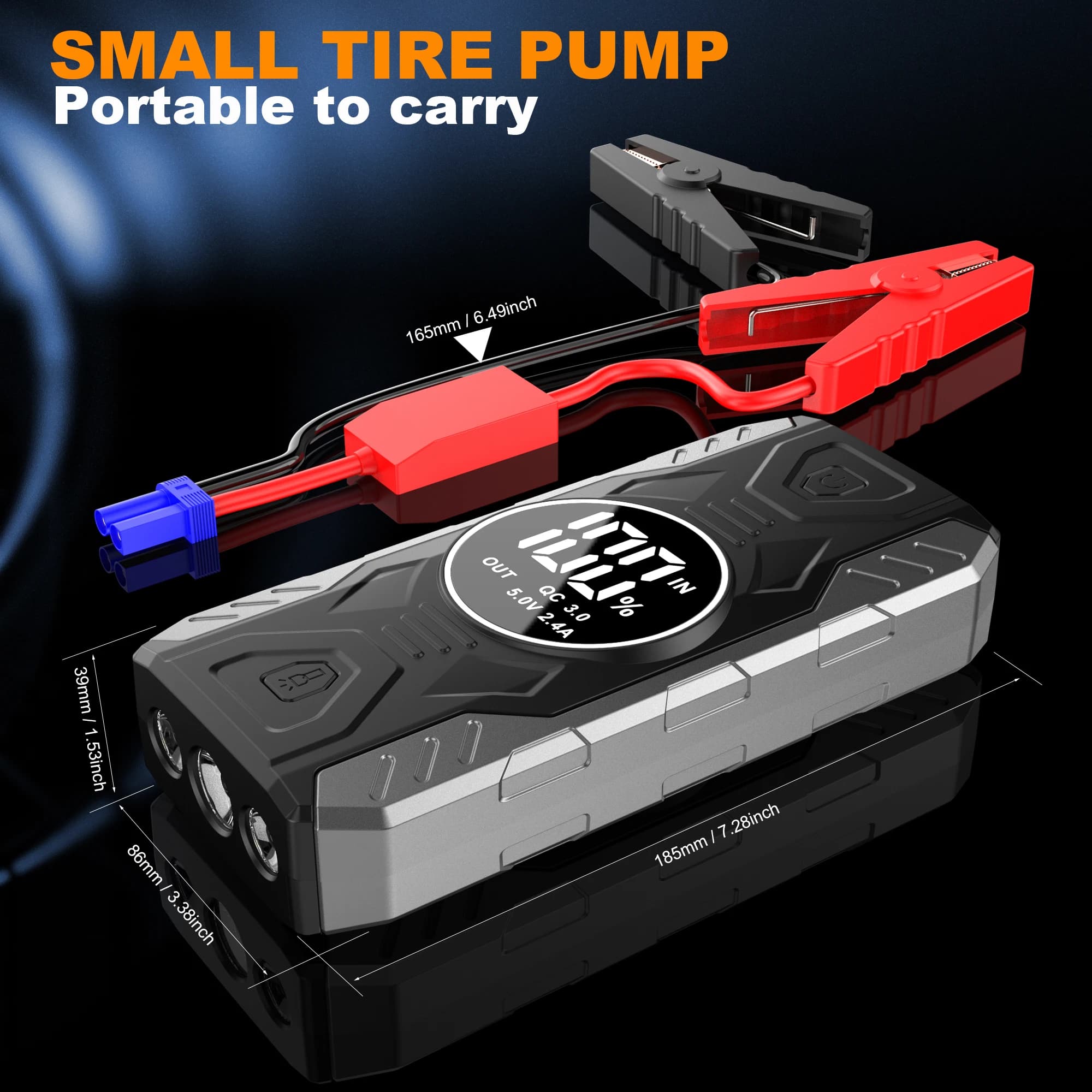 Dispositivo di avviamento portatile per batteria di avviamento 12V 39800mAh Arancador De Coche 3 in 1 Accessori per auto di avviamento per auto portatile